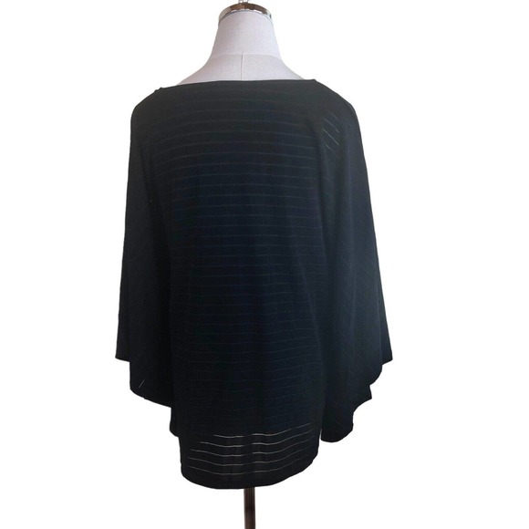 Chicos Travelers Blouse Sheer Black - Picture 7 of 10